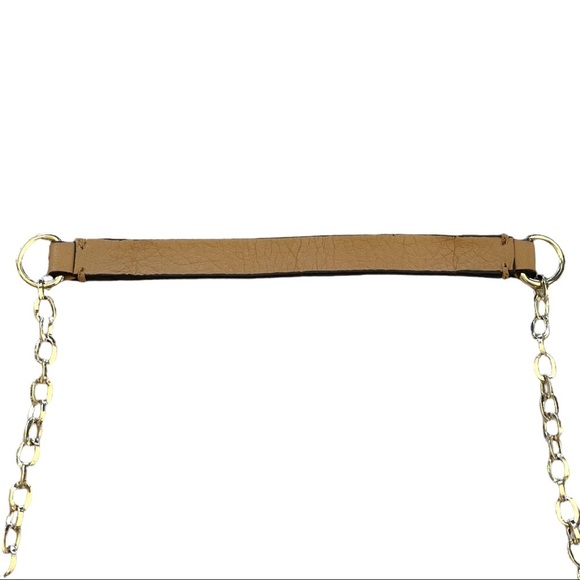 Trina Turk Tan Leather Chain Shoulder Bag/Clutch - Picture 11 of 13
